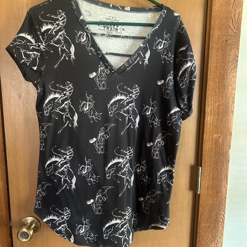 Crazy Train Black and White Graphic Tee